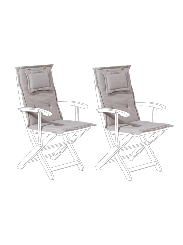 Beliani 2er-Set Auflagen MAUI in Beige