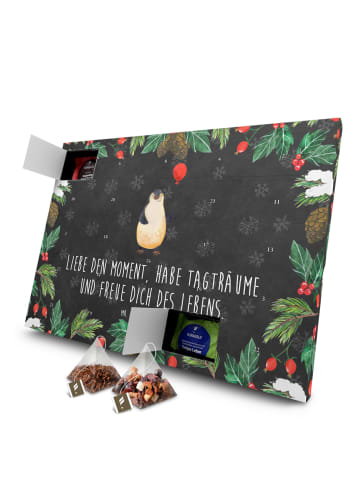 Mr. & Mrs. Panda Adventskalender Pinguin Luftballon mit Spruch in Kreidetafel