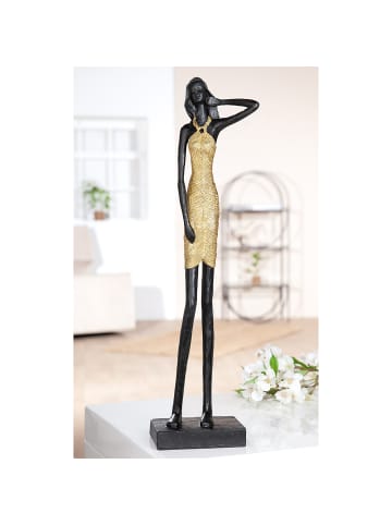 GILDE Figur Dorada goldfarben, schwarz - (H) 45 cm
