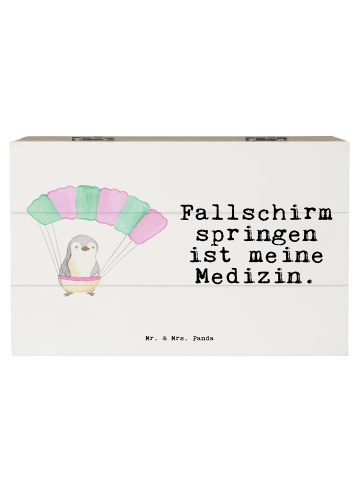 Mr. & Mrs. Panda Aufbewahrungsbox Pinguin Fallschirm springen mi... in Weiß