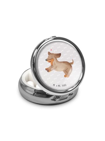 Mr. & Mrs. Panda Dose Hund Dackel ohne Spruch in Grau Pastell