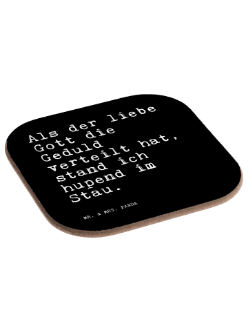 Mr. & Mrs. Panda Untersetzer für Gläser Als der liebe Gott... mi... in Schwarz