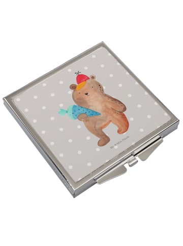 Mr. & Mrs. Panda Schminkspiegel Bär Schultüte ohne Spruch in Grau Pastell