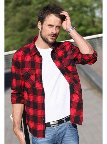 Brandit Hemd "Check Shirt Long Sleeve" in Rot
