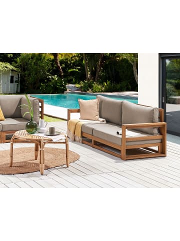 Beliani Gartensofa TIMOR in Braun/Grau/Beige - (W) 184 x (H) 72 x (L) 75 cm