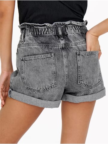 ONLY Kurze Bermuda Denim Jeans Shorts mit elastischem Bund ONLCUBA in Grau