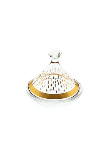 Almina Almina Snack-Set Tajine 9 Teilig aus Glas mit goldenen in Transparent
