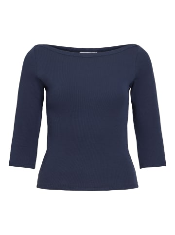 Noisy may Bluse mit 3/4 Ärmeln in Navy Blazer1