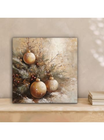 MuchoWow Leinwand Bilder Goldfarben