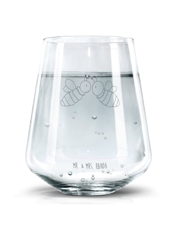 Mr. & Mrs. Panda Schönes Glas Biene Liebe ohne Spruch in Transparent