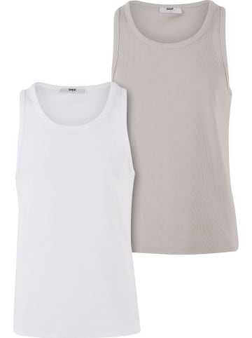 DEF DEF Tank-Tops in bright white+micro chip