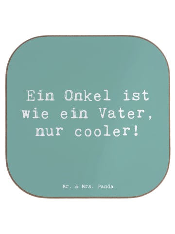 Mr. & Mrs. Panda gläseruntersetzer Spruch Cooler Onkel mit Spruch in Meeresbrise