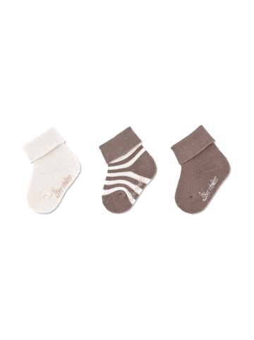 Sterntaler GOTS Baby-Socken Ringel, 3er-Pack in braun