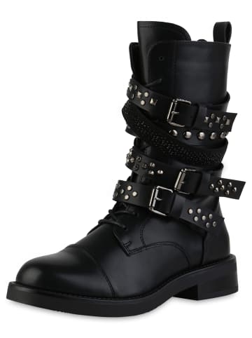 VAN HILL Bikerstiefel Madison in Schwarz