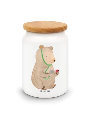 Mr. & Mrs. Panda Dose Bär Arzt ohne Spruch in Weiß