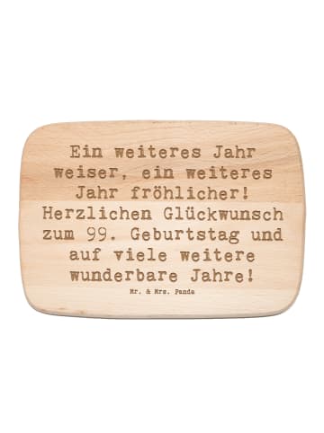 Mr. & Mrs. Panda Schneidebrett Holz Spruch 99. Geburtstag Freude... in Transparent