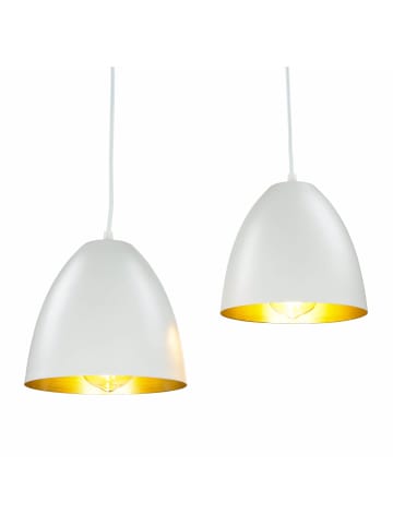 Licht-Erlebnisse Pendelleuchte (B)19 x (L)30 x (T)110 cm in Weiß Gold