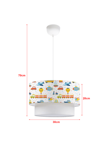 lux.pro Hängeleuchte Lurgan in Bunt (H)70cm (D)30cm