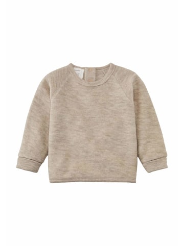 Hessnatur Hessnatur Wollfrottee Sweatshirt Raglan aus reiner Bio-Merinowolle in düne