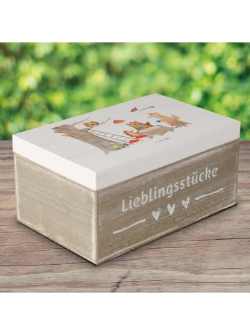Mr. & Mrs. Panda Erinnerungsbox Waldtiere Picknick mit Spruch in Weiß