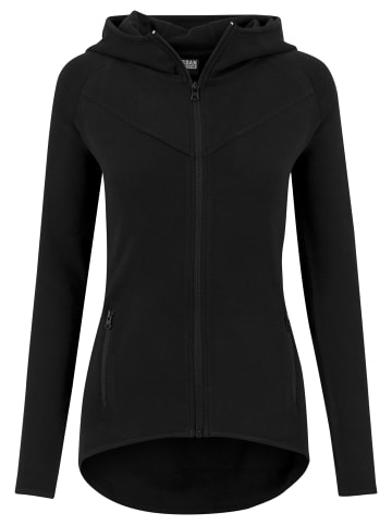 Urban Classics Zip-Kapuzenpullover in Schwarz