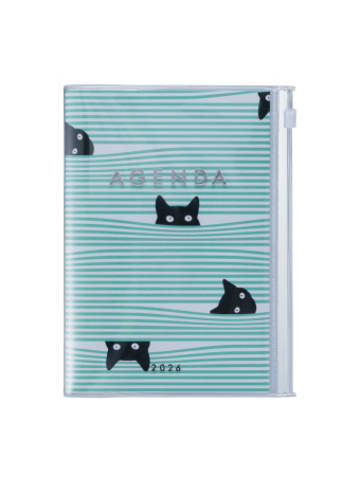 Marks Europe Kalender - MARK'S 2025/26 Taschenkalender, A6 Cats, Mint