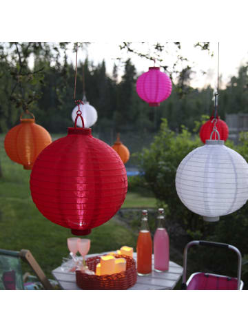 STAR Trading LED Solar-Lampion ,Festival', Dämmerungssensor, outdoor, 22cm, blau