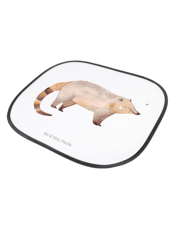 Mr. & Mrs. Panda Sonnenschutz für Auto Nasenbär ohne Spruch in Weiß