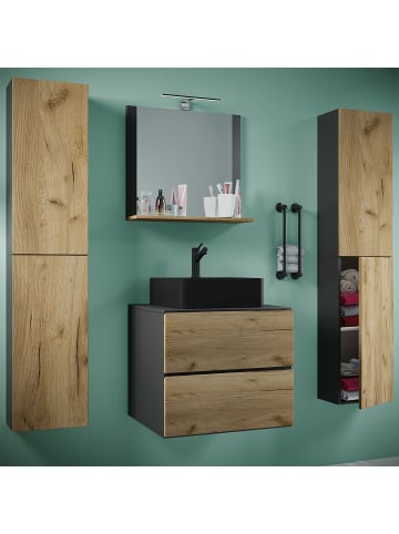ebuy24 Badmöbelset LendasXLBL anthrazit anthrazit 127 x 52 cm
