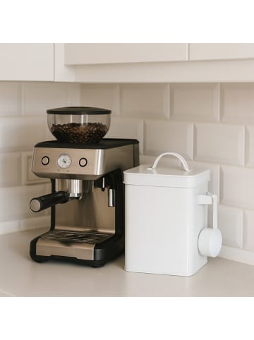 relaxdays Metallbox in Weiß - 6,5 Liter