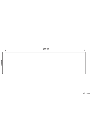 Beliani Kurzflor TELLIKAYA in Beige/Grün - (W) 80 x (L) 300 cm