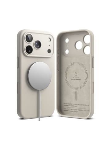 COFI 1453 Ringke Silikon Magnetische magnetisch Hülle iPhone 17 Pro  Beige in Beige