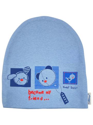 Aliap Babymütze Teddybär in blau