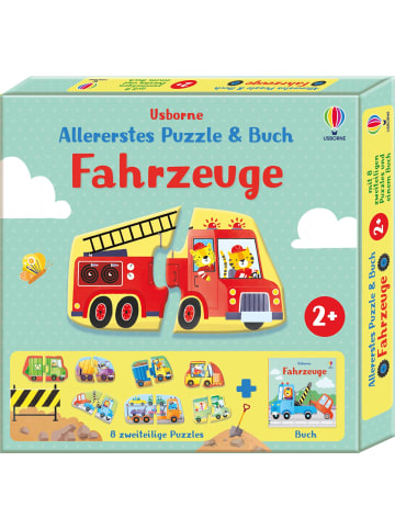 Usborne Publishing Ltd Allererstes Puzzle & Buch: Fahrzeuge | Set aus acht 2-teiligen Puzzles und...