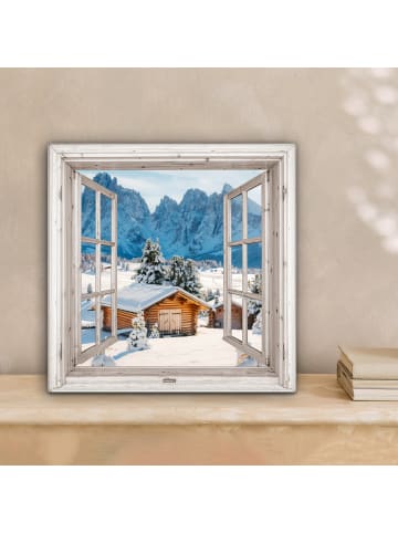 MuchoWow Leinwand Bilder Weiß Hochglanz