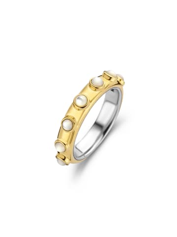 Ti Sento Milano Ring "mit Perlmutt bicolor vergoldet 12252MW" in Silber