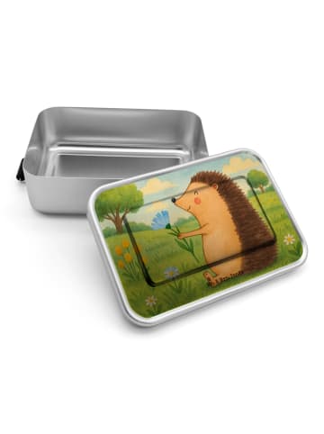 Mr. & Mrs. Panda Bento Box Igel Blumen Design ohne Spruch in Weiß