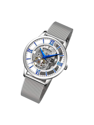 Festina Analog-Armbanduhr Festina Automatik silber groß (ca. 42mm)