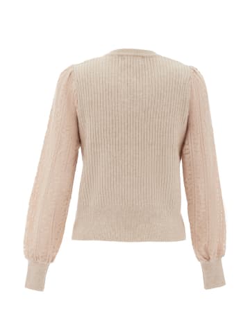 NAEMI Damen Strickpullover in Beige
