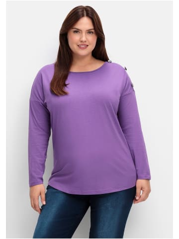 sheego Langarmshirt in lila