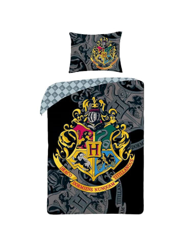 Harry Potter Harry Potter Bettwäsche Set aus Baumwolle Bettdeckenbezug 140 × 200 in Schwarz