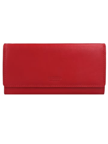 mano Donna Giulia Geldbörse Leder 19,5 cm in rot