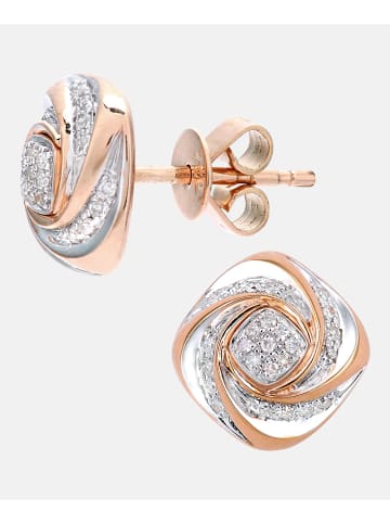Diamant L'éternel Ohrstecker aus 750 Roségold mit Diamant gedreht in Roségold