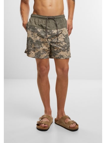 Brandit Brandit Badeshorts in olive/at-digital
