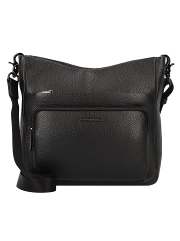Mandarina Duck Mellow Leather Umhängetasche Leder 30 cm in nero