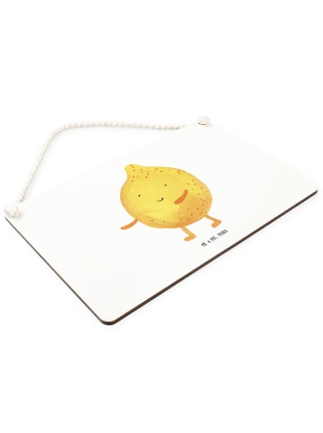 Mr. & Mrs. Panda holzbild Beste Freunde Zitrone ohne Spruch in Weiß