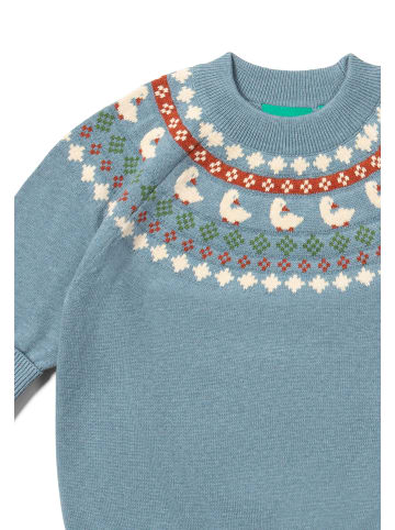 Little Green Radicals Bio-Fairisle-Strickpullover in Blau