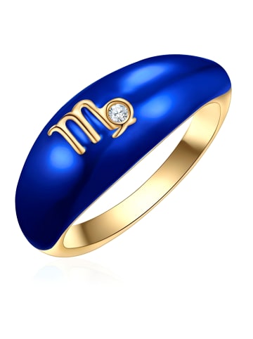 Glanzstücke München Ring Sternzeichen Jungfrau aus Sterling Silber mit Zirkonia in gelbgold