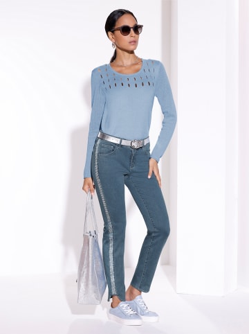 creation L Lyocell-Baumwoll-Jeans in blue-bleached