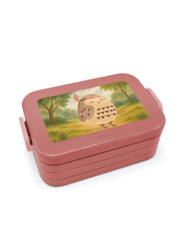 Mr. & Mrs. Panda Lunchbox Eule Federschmuck Design ohne Spruch in Rot Pastell